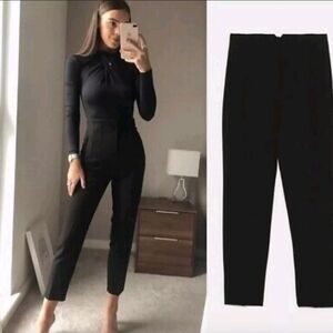 Zara High Waisted Dress Pants Black
